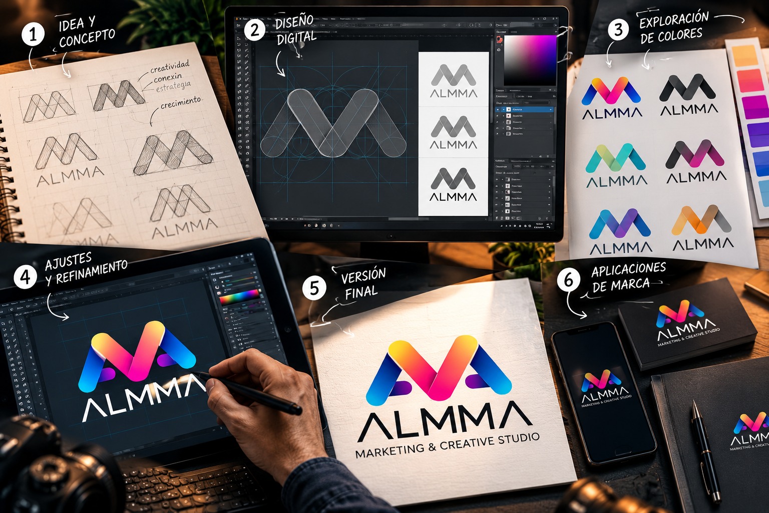 ALMMA social media creative process